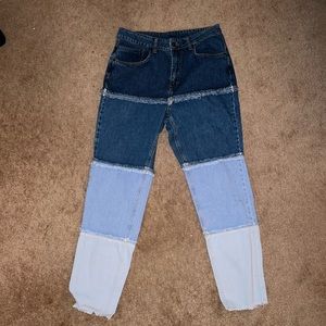 Ragged Patchy Jeans
